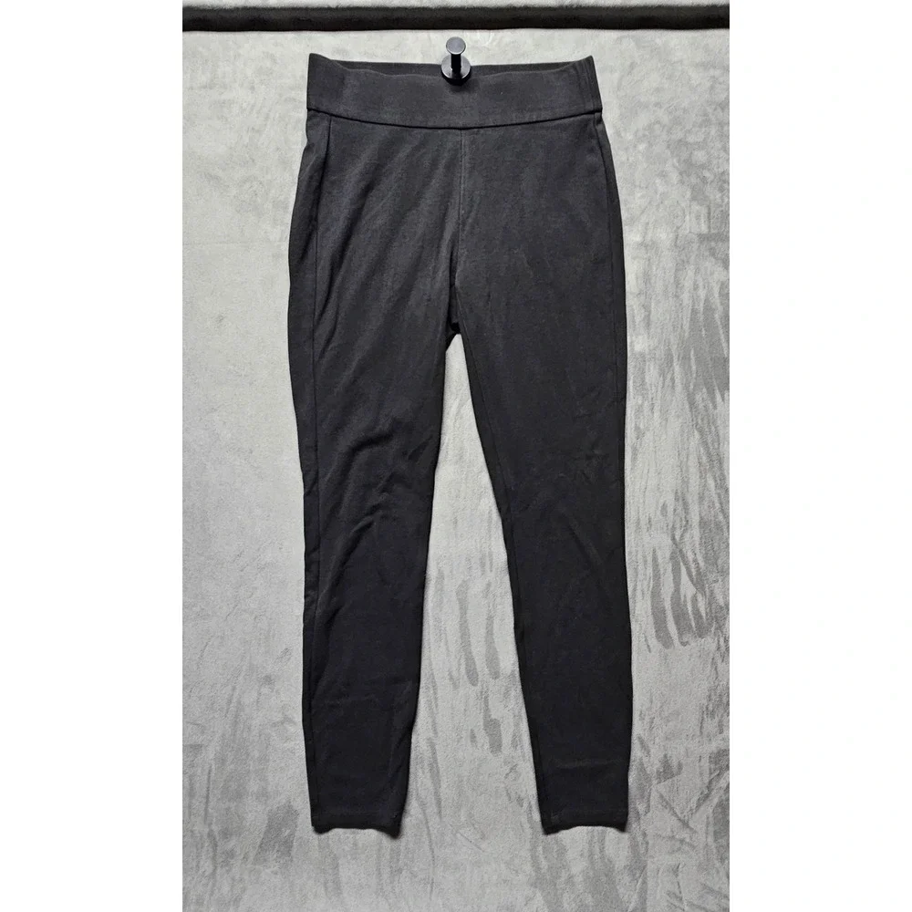 Eileen‎ Fisher Petite Black Italian Fabric Stretch Jersey Pull On Leggings PP
